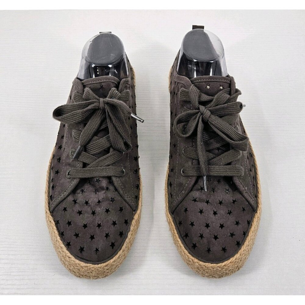 Universal Thread Womens Sz 11 Espadrille Sneaker Soft Faux Suede Star Perforated